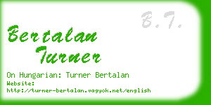 bertalan turner business card